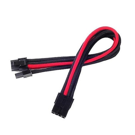 Silverstone Silver Stone Technologies PP07-PCIBR 8 Pin 250 mm Power Cable Extender - Black with Red PP07-PCIBR